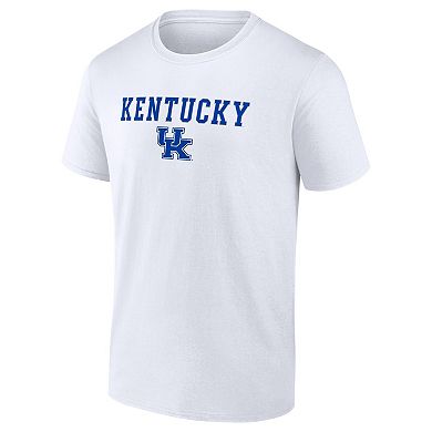 Men's Fanatics Branded White Kentucky Wildcats Game Day 2-Hit T-Shirt