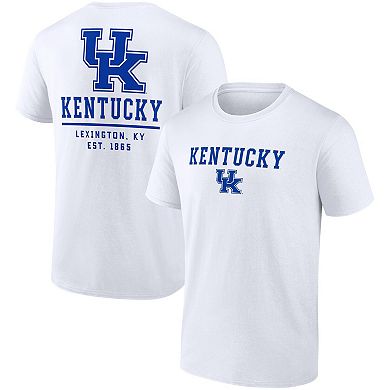 Men's Fanatics Branded White Kentucky Wildcats Game Day 2-Hit T-Shirt