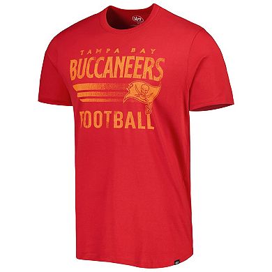 Men's '47 Red Tampa Bay Buccaneers Wordmark Rider Franklin T-Shirt