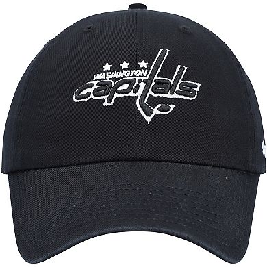 Men's '47 Black Washington Capitals Clean Up Adjustable Hat