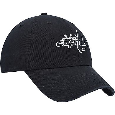 Men's '47 Black Washington Capitals Clean Up Adjustable Hat