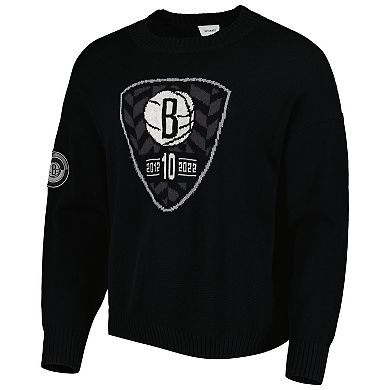 Men's AUTHMADE Black Brooklyn Nets 10th Anniversary Pullover Sweater
