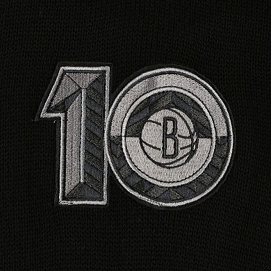 Men's AUTHMADE Black Brooklyn Nets 10th Anniversary Pullover Sweater