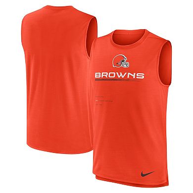Men's Nike Orange Cleveland Browns Muscle Trainer Tank Top