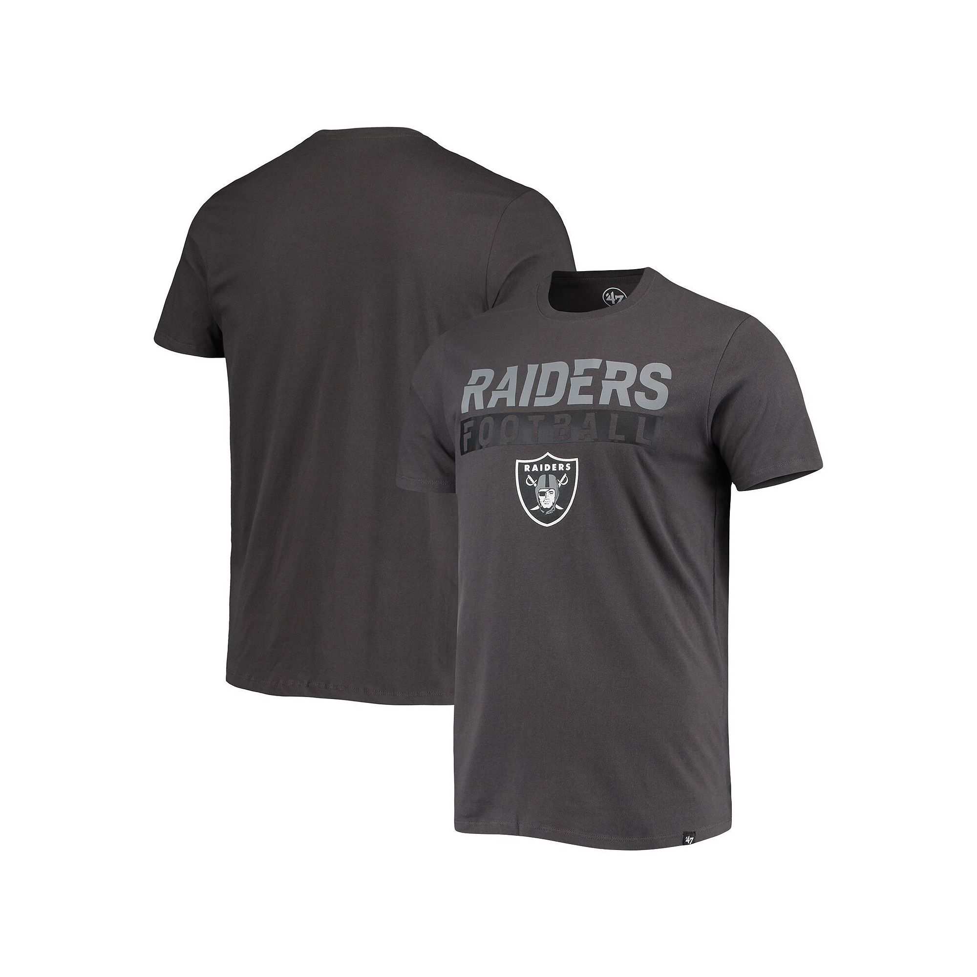 Mens 47 Charcoal Las Vegas Raiders Dark Ops Super Rival T-Shirt, Size: Sm