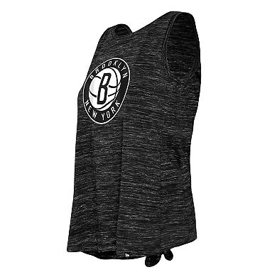 Women's New Era Black Brooklyn Nets Space Dye Active Tank Top