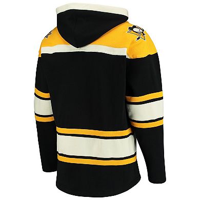 Men's '47 Black Pittsburgh Penguins Superior Lacer Pullover Hoodie