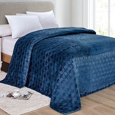 Amrani Bedcover Embossed Soft Premium Microplush Blanket