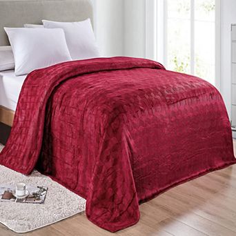 Amrani Bedcover Embossed Soft Premium Microplush Blanket