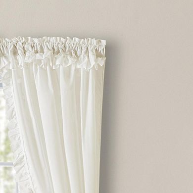 Ellis Home Classic Narrow Ruffle Rod Pocket Curtain Panels