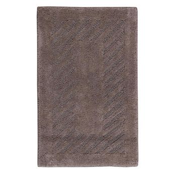 Knightsbridge Diagonal Racetrack 100% Cotton Reversible Bath Rug
