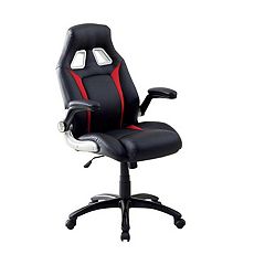 Emma and Oliver Black Ergonomic High Back Adjustable Gaming Chair with 4D  Armrests, Head Pillow and Adjustable Lumbar Support with Black Stitching