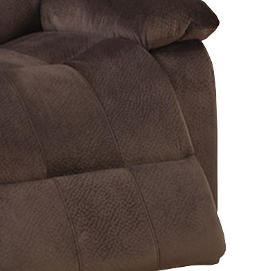 Rocker Recliner In Choco Brown Suede Fabric