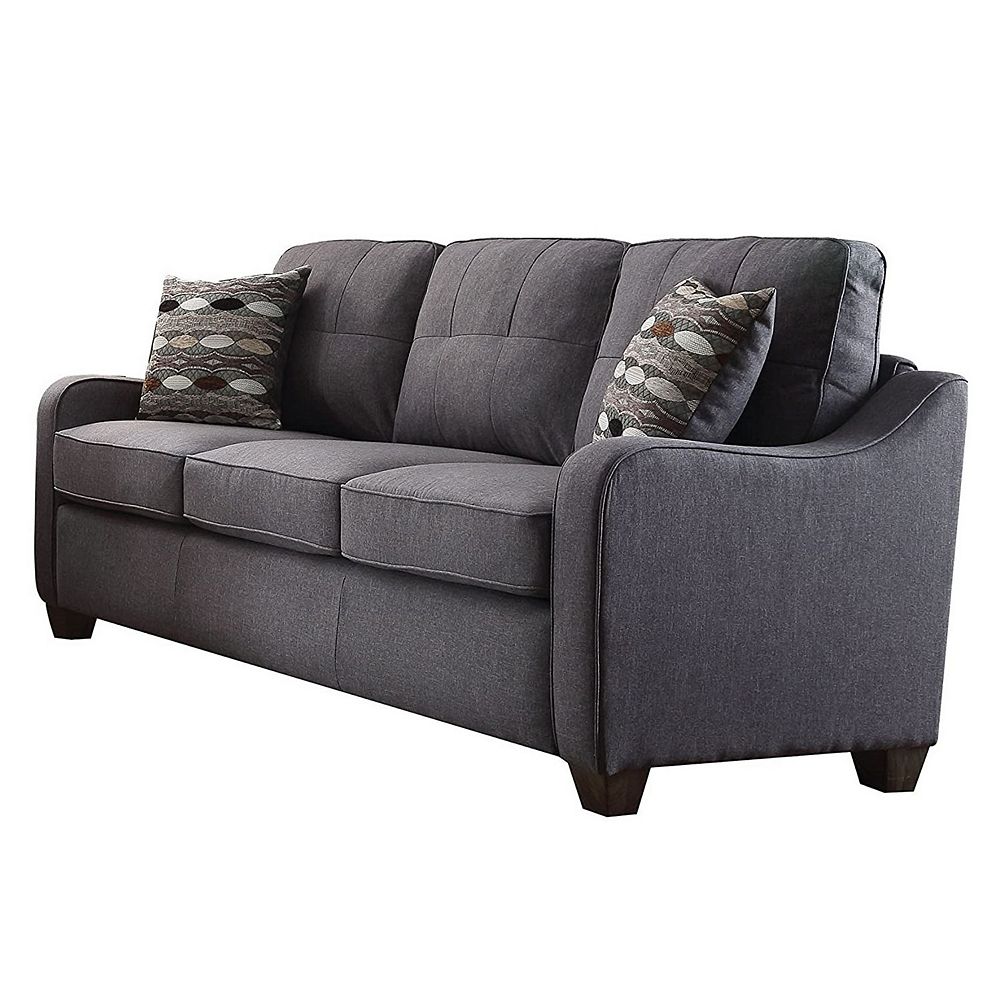 Aurelia Gray Linen Sofa w/2 Pillows main image 0