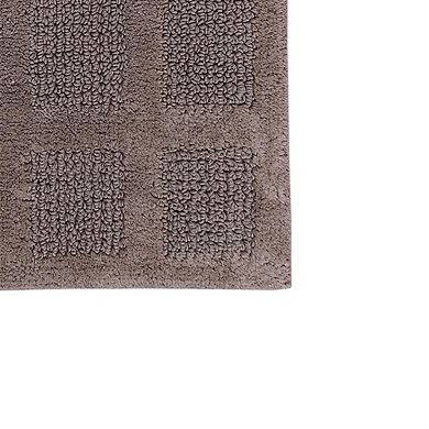 Knightsbridge Square Honeycomb 100% Cotton Reversible Bath Rug