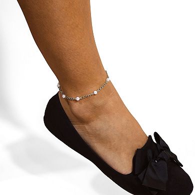MC Collective Faux Pearl Station Anklet