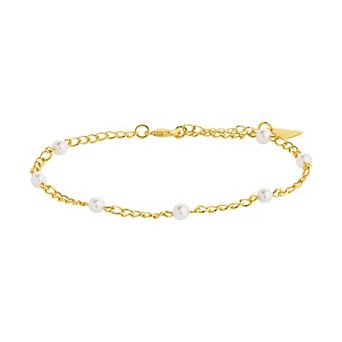 MC Collective Faux Pearl Station Anklet