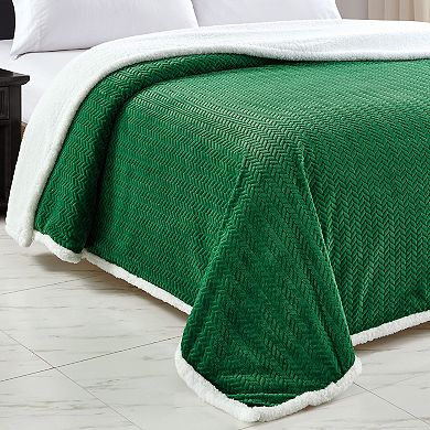 Jacquard Sherpa Soft Premium Microplush Braided Oversized All Season Blanket