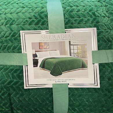 Jacquard Sherpa Soft Premium Microplush Braided Oversized All Season Blanket