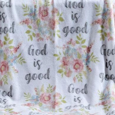 Plazatex Blessed Microplush Decorative All Season 50" X 70" Throw Blanket