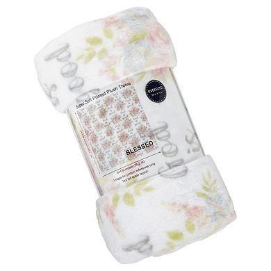 Plazatex Blessed Microplush Decorative All Season 50" X 70" Throw Blanket