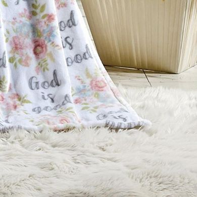 Plazatex Blessed Microplush Decorative All Season 50" X 70" Throw Blanket