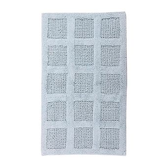Knightsbridge Square Honeycomb 100% Cotton Reversible Bath Rug