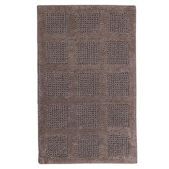 Knightsbridge Square Honeycomb 100% Cotton Reversible Bath Rug