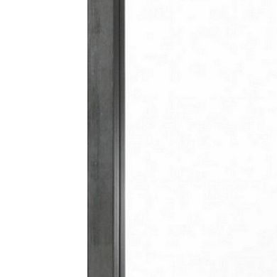 Wall Mirror with Rectangle Frame and Natural Wood Grain Details, Gray