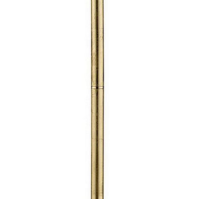 Floor Lamp with Hanging Crystal Accents, White and Gold
