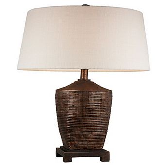 Table Lamp with Polyresin Urn Shape Base, Bronze