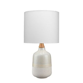 Table Lamp with Ceramic Bottle Shape Body, Cream