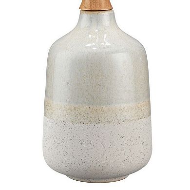 Table Lamp with Ceramic Bottle Shape Body, Cream
