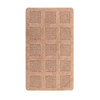 Knightsbridge Square Honeycomb 100% Cotton Reversible Bath Rug