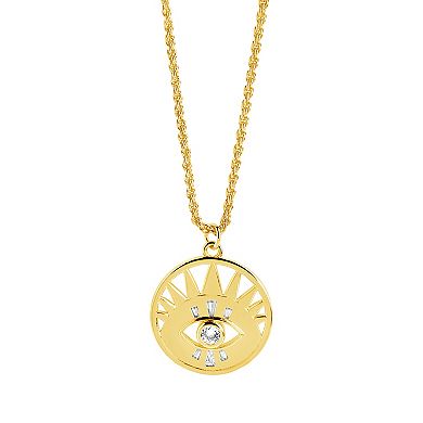 MC Collective Cubic Zirconia Evil Eye Pendant Necklace