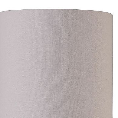 Table Lamp with Curved Abstract Metal Base, Silver