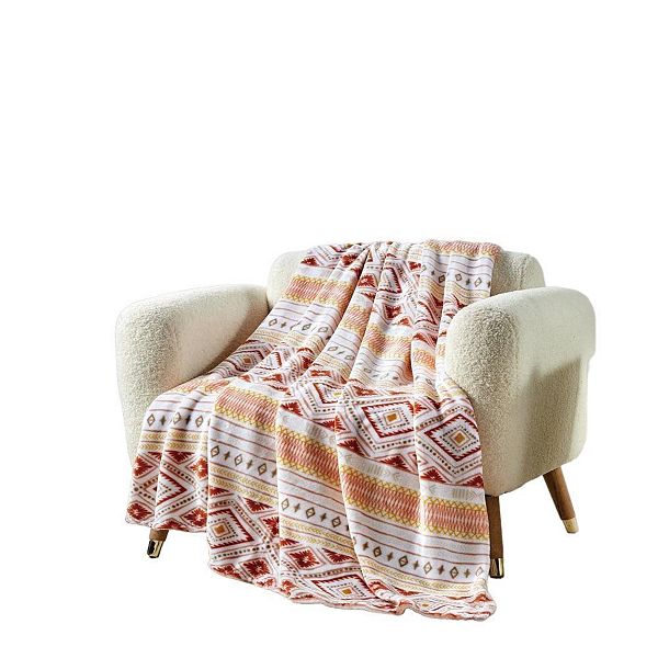 Aztex Microplush Decorative All Season Throw Blanket a Vibrant