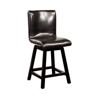 Hurley Counter Height Chair, Black Finish, Set of 2