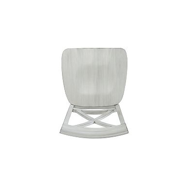 Wooden Dining Chair with X Shaped Back, Set of 2, White