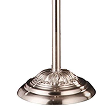 Stalk Design Metal Floor Lamp with Hanging Crystal Accent, Silver