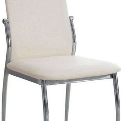 Kalawao Contemporary Side Chair, White Finish, Set of 2