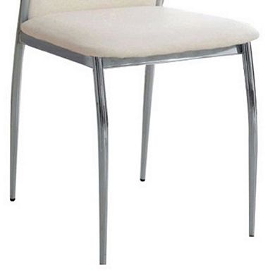 Kalawao Contemporary Side Chair, White Finish, Set of 2