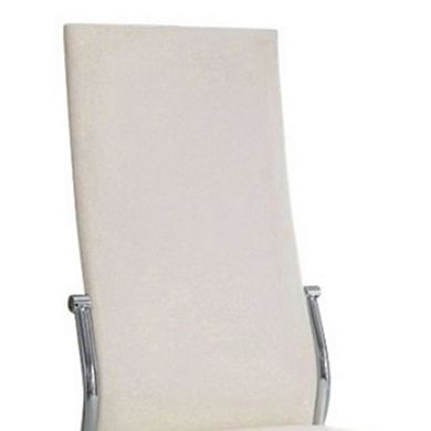 Kalawao Contemporary Side Chair, White Finish, Set of 2