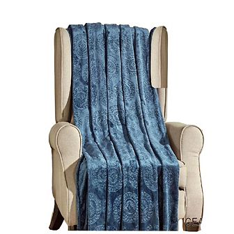 Ceasar Soft Plush Contemporary Embossed Collection All Season Throw 50"x60"
