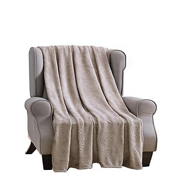 Ceasar Soft Plush Contemporary Embossed Collection All Season Throw 50"x60"