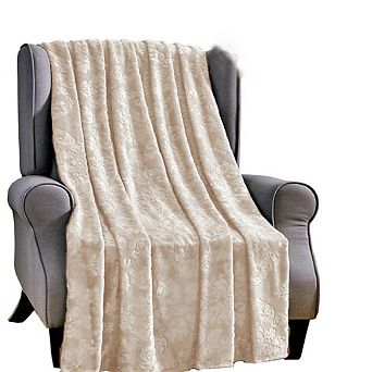 Versailles Ultra Soft Plush Contemporary Embossed Pattern All Season 50" x 60" Throw Blanket