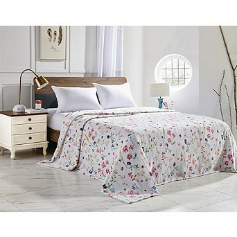 Luxurious Ultra Soft Lightweight Bloom Printed Premium Quality Bed Blankets