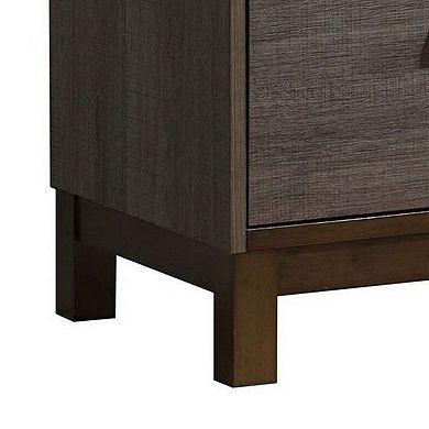 Manvel Contemporary Style Night Stand, Antique Gray