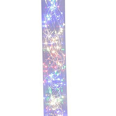 Floor Lamp with LED Bulbs and Wireless Remote Control, Silver
