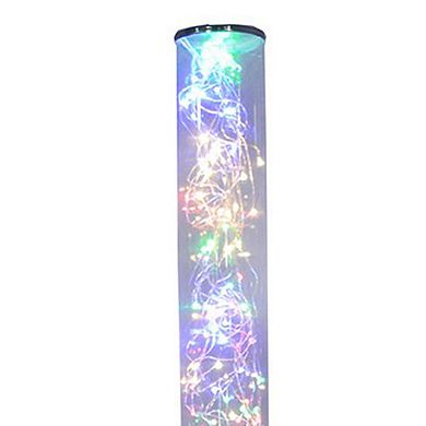 Floor Lamp with LED Bulbs and Wireless Remote Control, Silver